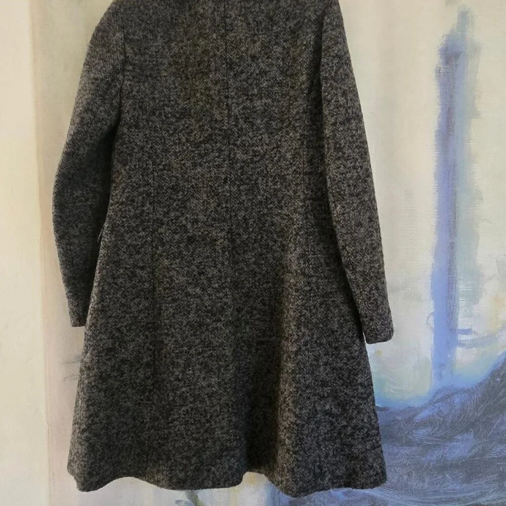 Theory Women's Grey and Black Coat